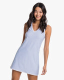 Southern Tide Women's Georgie Skip Stripe Performance Dress - Sky Blue