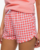 Southern Tide Women's Gingham Lounge Pink Short - Flamingo Pink