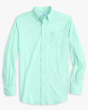 Southern Tide Men's Heather Hartwell Plaid Intercoastal Sport Shirt - Heather Mint