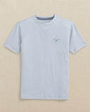 Southern Tide Boy's/Kids Baseball Diamond Short Sleeve Performance T-Shirt - Slate Grey