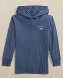 Southern Tide Kids Shark Tooth Skipjack Fashion Hoodie T-Shirt - Light Indigo