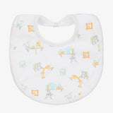 Kissy Kissy White Prima Cotton Toy Shelf Treasures Bib