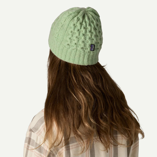 Patagonia Coastal Cable Knit Beanie - Lichen Green | Krizia 