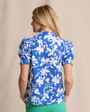 Southern Tide Women's Meadow Blossom Bay Printed Top - Blue Lolite