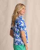 Southern Tide Women's Meadow Blossom Bay Printed Top - Blue Lolite