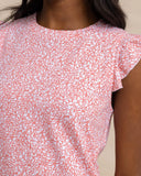 Southern Tide Women's Mikala Floral Feeling Printed Sun Farer Dress - Conch Shell