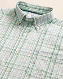 Southern Tide Men's Morris Island brrr°® Intercoastal Plaid Long Sleeve Sport Shirt - Jade Green