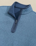 Southern Tide Men's Oak Island Reversible Quarter Zip - Dress Blue