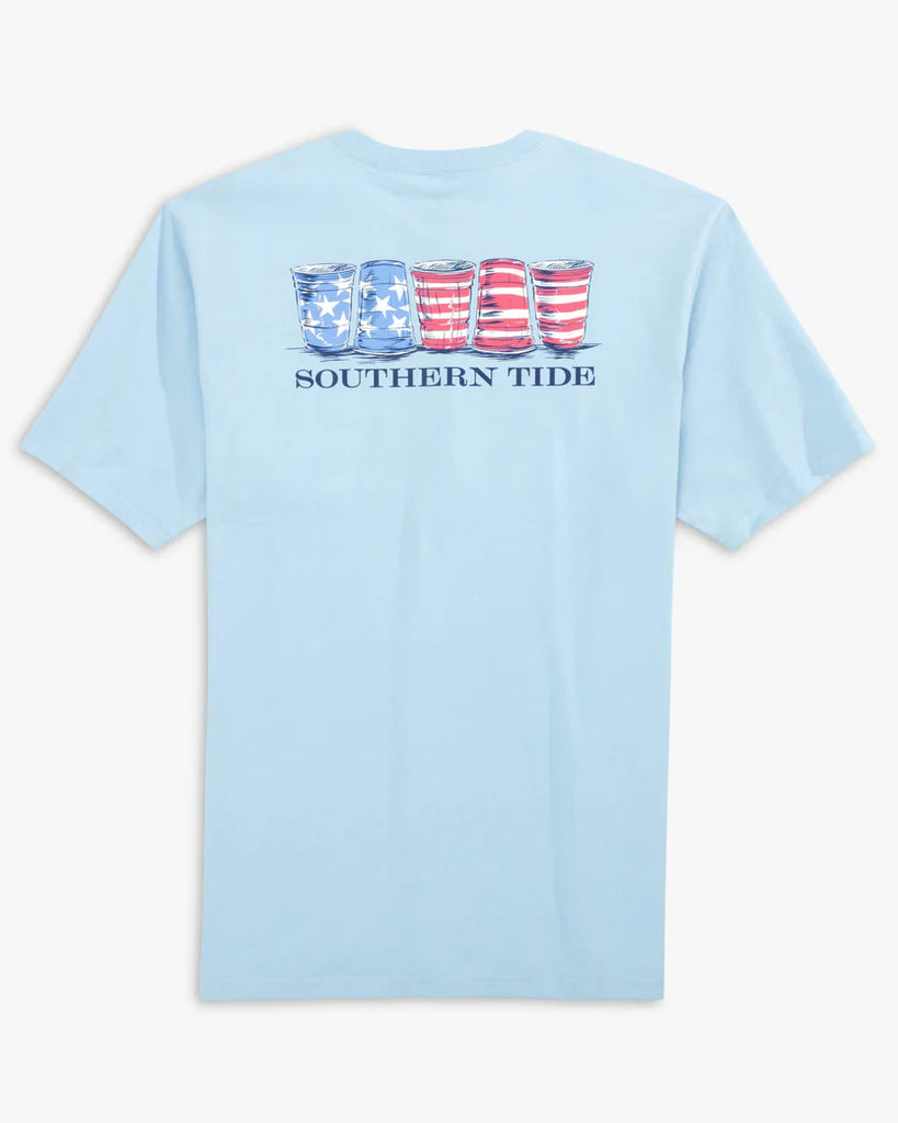 Southern Tide Men's Patriotic Party T-shirt - Clearwater Blue