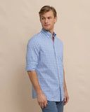 Southern Tide Men's Portsmouth Plaid Intercoastal Long Sleeve Sport Shirt - Classic White