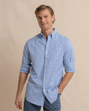 Southern Tide Men's Portsmouth Plaid Intercoastal Long Sleeve Sport Shirt - Classic White