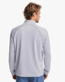 Southern Tide Men's Scuttle Heather Performance Quarter Zip - Heather Slate Grey
