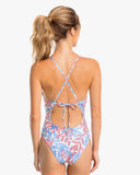 Southern Tide Women's TGIFloral One Piece - Sunkist Coral