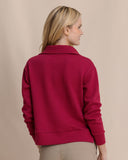 Southern Tide Women's Tonya Button Mock Pullover - Carolina Plum