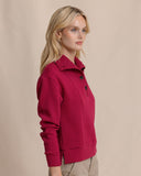 Southern Tide Women's Tonya Button Mock Pullover - Carolina Plum