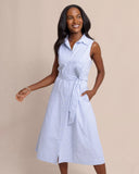 Southern Tide Women's Whitley Seersucker Midi Dress - Ocean Channel