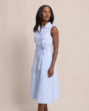 Southern Tide Women's Whitley Seersucker Midi Dress - Ocean Channel
