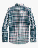 Southern Tide Boy's Coastal Passage Bowden Plaid Long Sleeve Sportshirt - Georgian Bay Green