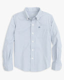 Southern Tide Youth Rosemont Tattersall Intercoastal Sport Shirt - Seven Seas Blue