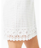 Lilly Pulitzer Jennifer Shift Dress - Resort White Grid Eyelet