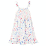 Joules Girl's Lucia Woven Dress - White Mermaids