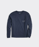 Vineyard Vines Men's Whale Long-Sleeve Pocket Tee - Blue Blazer