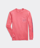 Vineyard Vines Garment Dyed Vintage Whale Long-Sleeve Pocket Tee - Lobster Reef