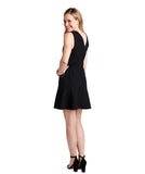 Vineyard Vines Sleeveless Fit & Flare Waisted Knit Dress - Jet Black Back