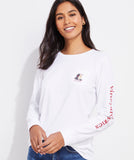 Vineyard Vines Furry Friends Holiday Long-Sleeve Pocket Tee - White Cap