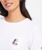 Vineyard Vines Furry Friends Holiday Long-Sleeve Pocket Tee - White Cap