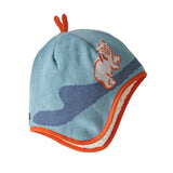 Patagonia Baby Reversible Beanie - Polar Bears Play Big Sky Blue