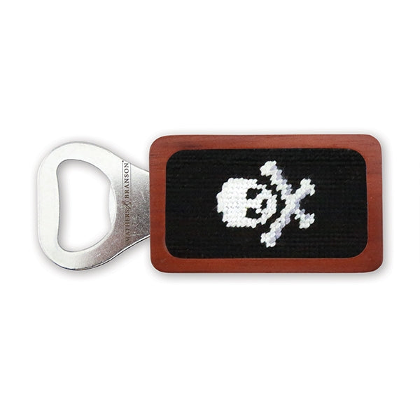 Smathers & Branson Jolly Roger Needlepoint Bottle Opener - Black