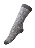 Alpaca Nordic Socks - Grey-Natural