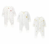 Joules Infant Babygrow 3 Pack - White Ducklings