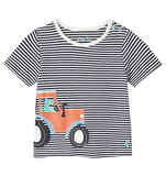 Joules Ben Tractor Tee - Navy Stripes