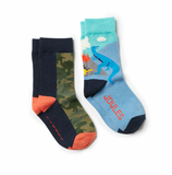 Joules Childrens' Brilliant Bamboo Socks 2 Pack - Camo Dino