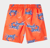 Joules Boys' Ocean Swim Shorts - Orange Crab