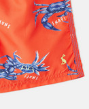 Joules Boys' Ocean Swim Shorts - Orange Crab