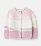 Joules Haywood Infant Striped Cardigan - Pink
