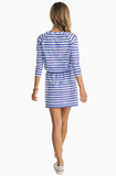 Southern Tide Jenna Long Sleeve Striped Dress - Wedgewood Blue