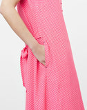 Joules Women's Kenna Strappy V Neck Midi Dress - Pink Spot