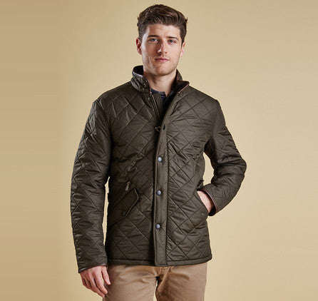 【新品未使用】バウアー/BARBOUR QUILTED JACKET サイズM Barbour Powell Quilted Jacket - Olive | Krizia Martin