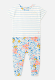 Joules Maddox Organic Cotton Mock Layer Babygrow - Sun Stripe