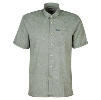 Barbour Nelson Short-Sleeve Summer Shirt - Bleached Olive