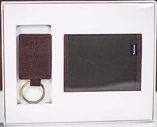 Barbour Dry Wax SLG Gift Set - Olive