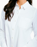 Southern Tide Emery Performance Seersucker Button Down Shirt - Classic White