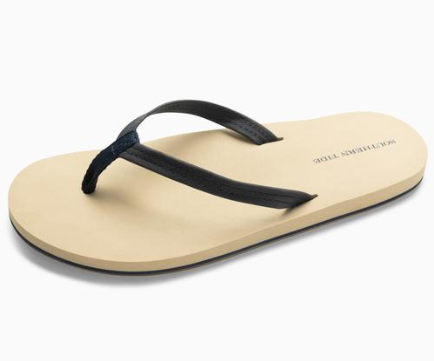 Southern Tide Women's Leather Weekend Flipjacks - Nautical Navy