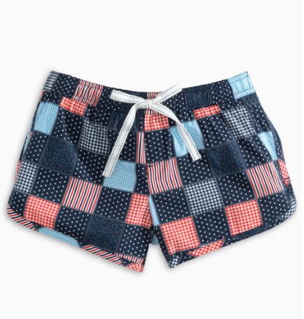 Southern Tide USA Patchwork Lounge Short - True Navy