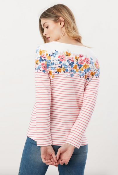 Joules Harbour Print Long Sleeve Jersey Top - The Painted Trout