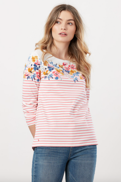 Joules Harbour Print Long Sleeve Jersey Top - The Painted Trout